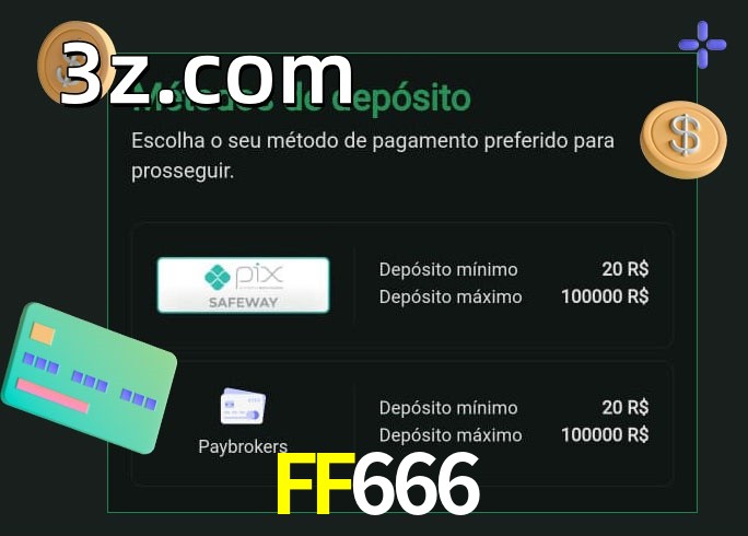 O cassino FF666bet oferece uma grande variedade de métodos de pagamento
